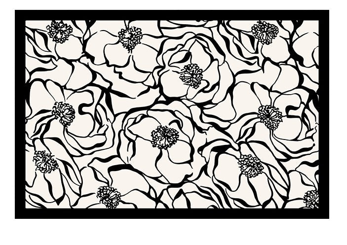 Modern Floral Abstract Area Rugs - Contemporary Non-Slip Living Room Rug, Bedside Carpet & Dining Room Floor Mat - Perfect for Home Decor, Bedroom Accent & Dining Space