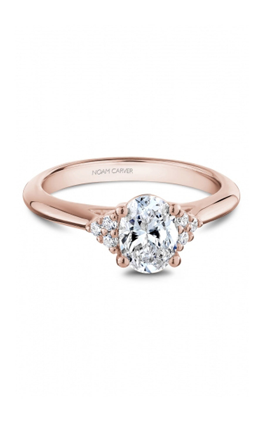 Noam Carver Bridal Engagement Ring R060 02RA - Elegant Solitaire Diamond Ring for Women, 14K White Gold Wedding Band, Perfect for Proposals, Anniversaries & Romantic Occasions