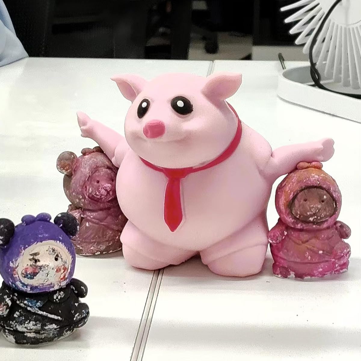 **Soft Pink Squishy Pig Toy for Kids & Adults - Stress Relief Sensory Squeeze Toy for Anxiety, TikTok Trendy Fun - Perfect for Home, Office, Travel (Small Size)**