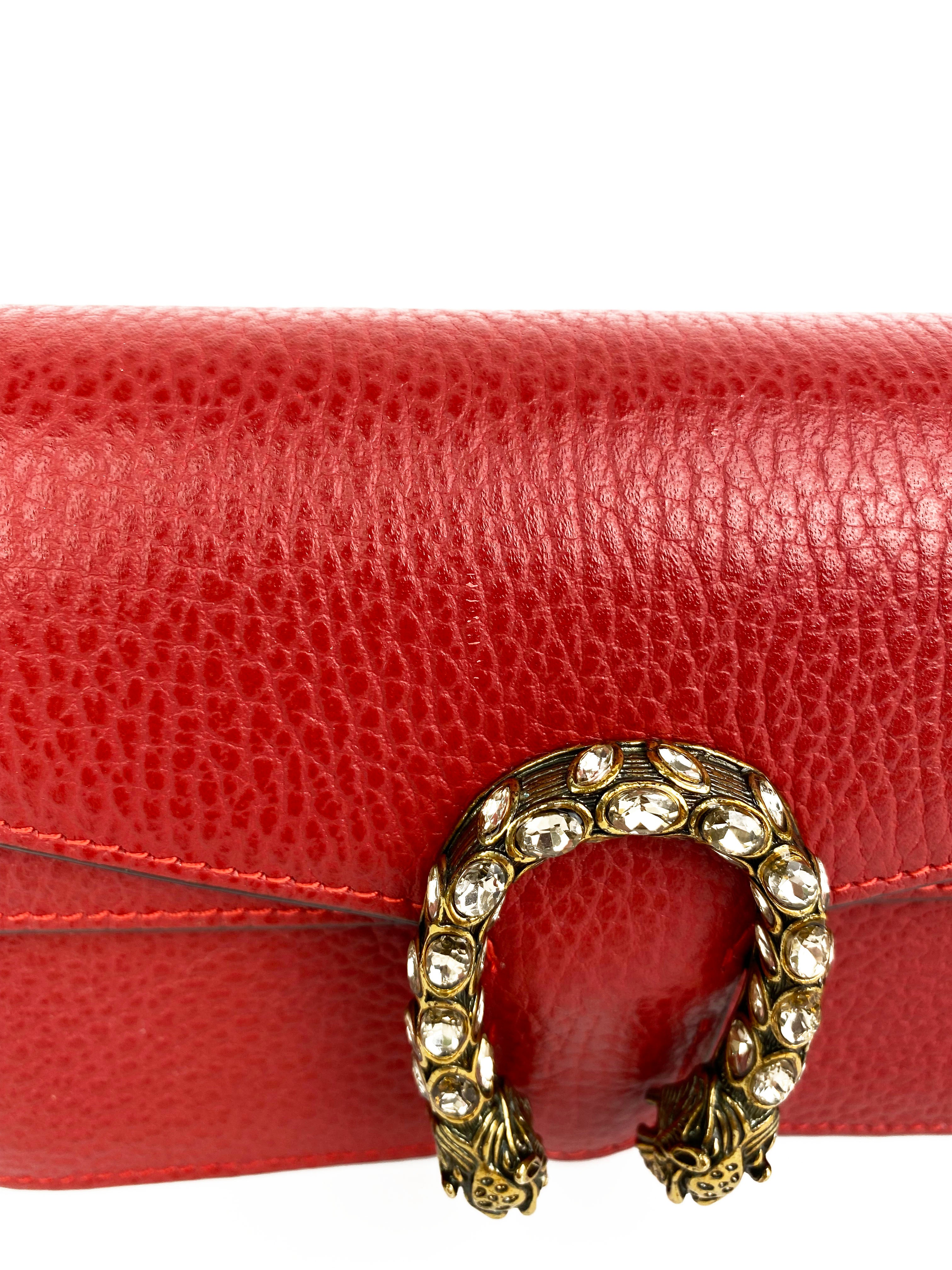Gucci Red Super Mini Dionysus Bag - Luxury Crossbody Bag for Women | Perfect for Parties, Dates & Evening Events
