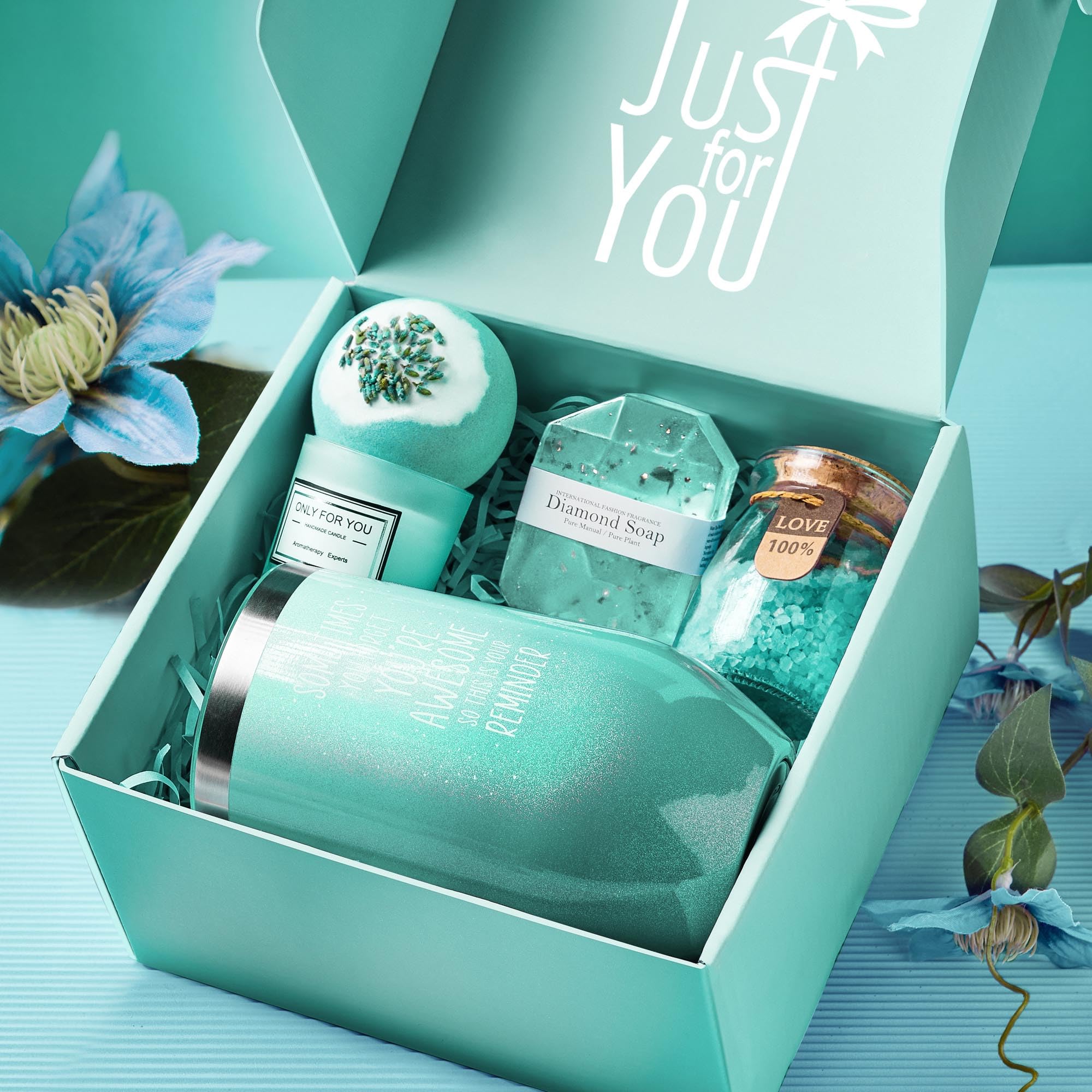 Luxury Gardenia Spa Gift Basket Set for Women - Perfect Birthday, Mother's Day & Christmas Present for Mom, Wife, Girlfriend, Sister & Best Friend - Self-Care Relaxation Gift with Inspirational Message - Ideal for Home Spa Nights, Thank You Gifts & Special Occasions