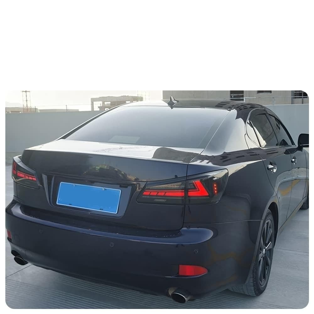 Lexus IS250 IS350 ISF LED Smoked Tail Lights (2006-2013) - Sequential Turn Signals & Start-Up Animation - Rear Lamp Assembly - Perfect for Night Driving & Car Customization
