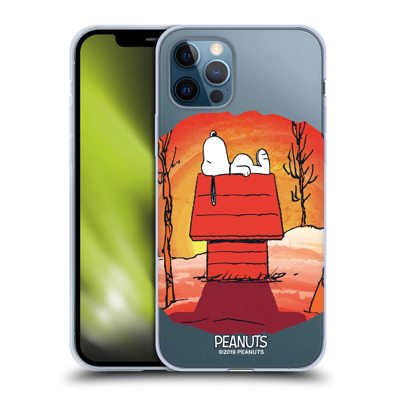 Officially Licensed Peanuts Snoopy Spooktacular Soft Gel Case for Apple iPhone 12 & iPhone 12 Pro - Cute Halloween-Themed Protective Phone Cover for Everyday Use & Gift Giving