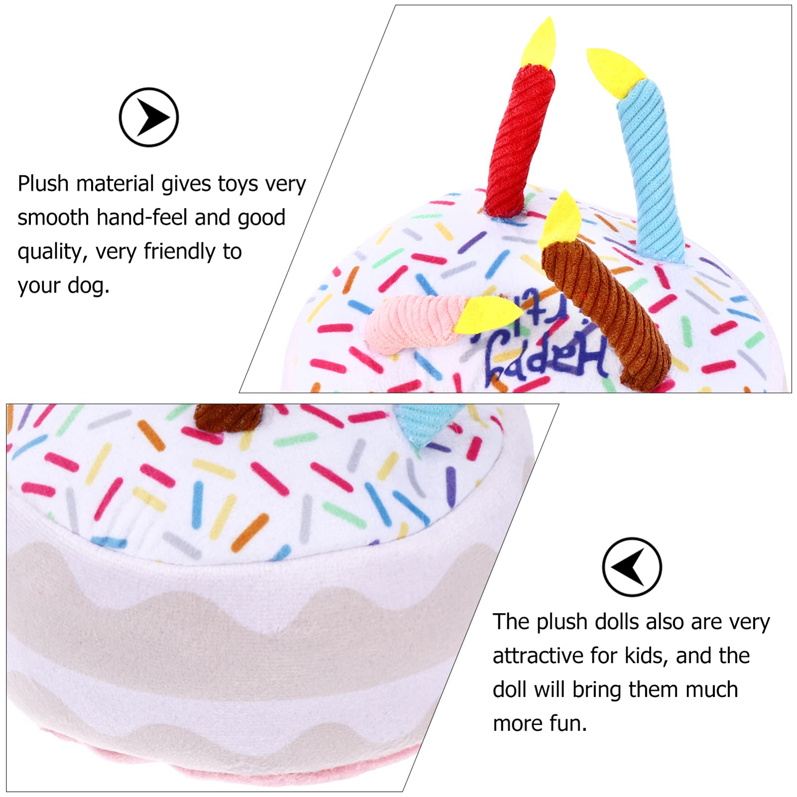 POPETPOP Pet Birthday Toy - Plush Puppy Chew Toy & Snuffle Pad for Dogs, Interactive Dog Treats & Grinding Toy, Perfect Gift for Puppy Playtime, Training, and Birthday Celebrations