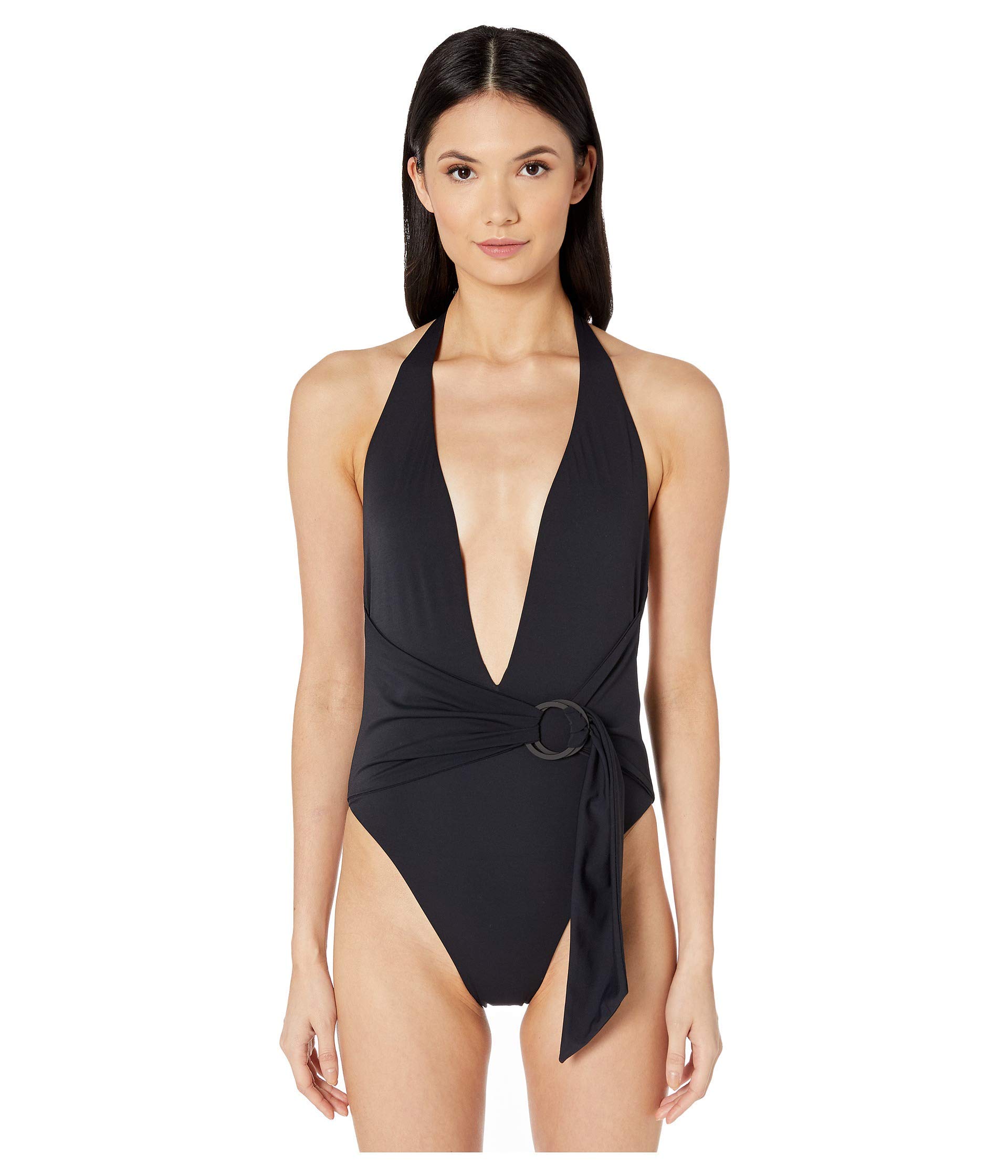 Classic Front Twist Ring Tie One-Piece Swimsuit - Sexy High Cut Bathing Suit for Women | Perfect for Beach Vacations, Pool Parties & Summer Getaways