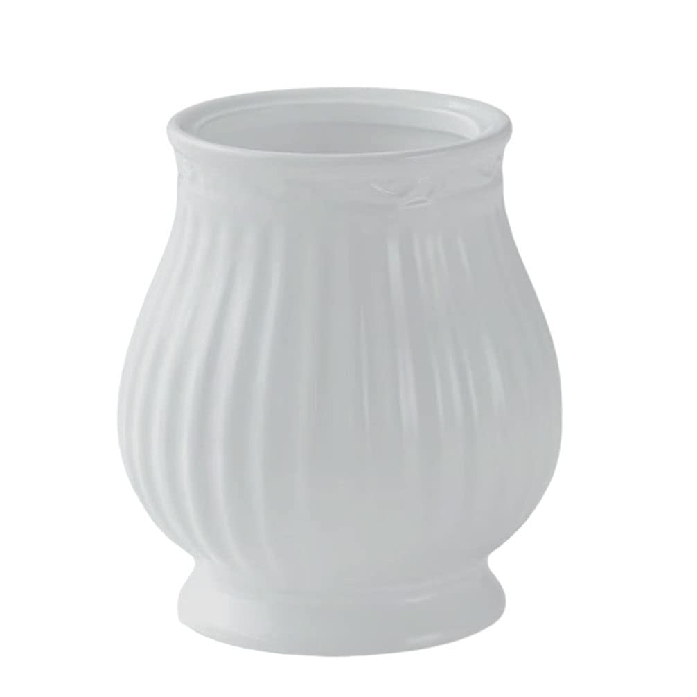ABOOFAN Vintage Textured Ceramic Mini Vase - Handcrafted White Decorative Flower Pot (1 lb) | Perfect for Home Decor, Wedding Centerpieces & Small Floral Arrangements