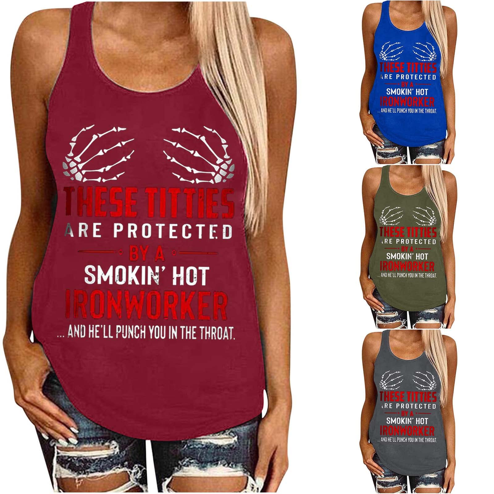 Women's Gothic Skeleton Printed Casual Tank Top - Halloween Sleeveless Sweatshirt & Funny Vest for Women - Perfect for Halloween Parties, Cosplay, and Gothic Fashion Outfits