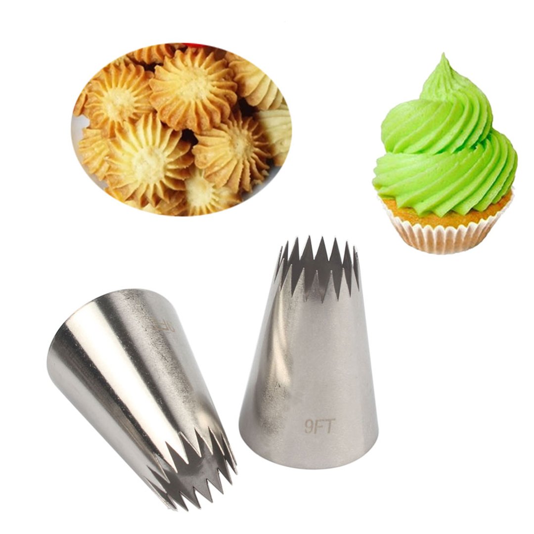 5-Piece Stainless Steel Rose Flower Piping Tips Set - Professional Cake Decorating Nozzles for Cupcakes, Cookies & Frosting - Baking Tools for Wedding Cakes, Birthday Parties & Home Baking