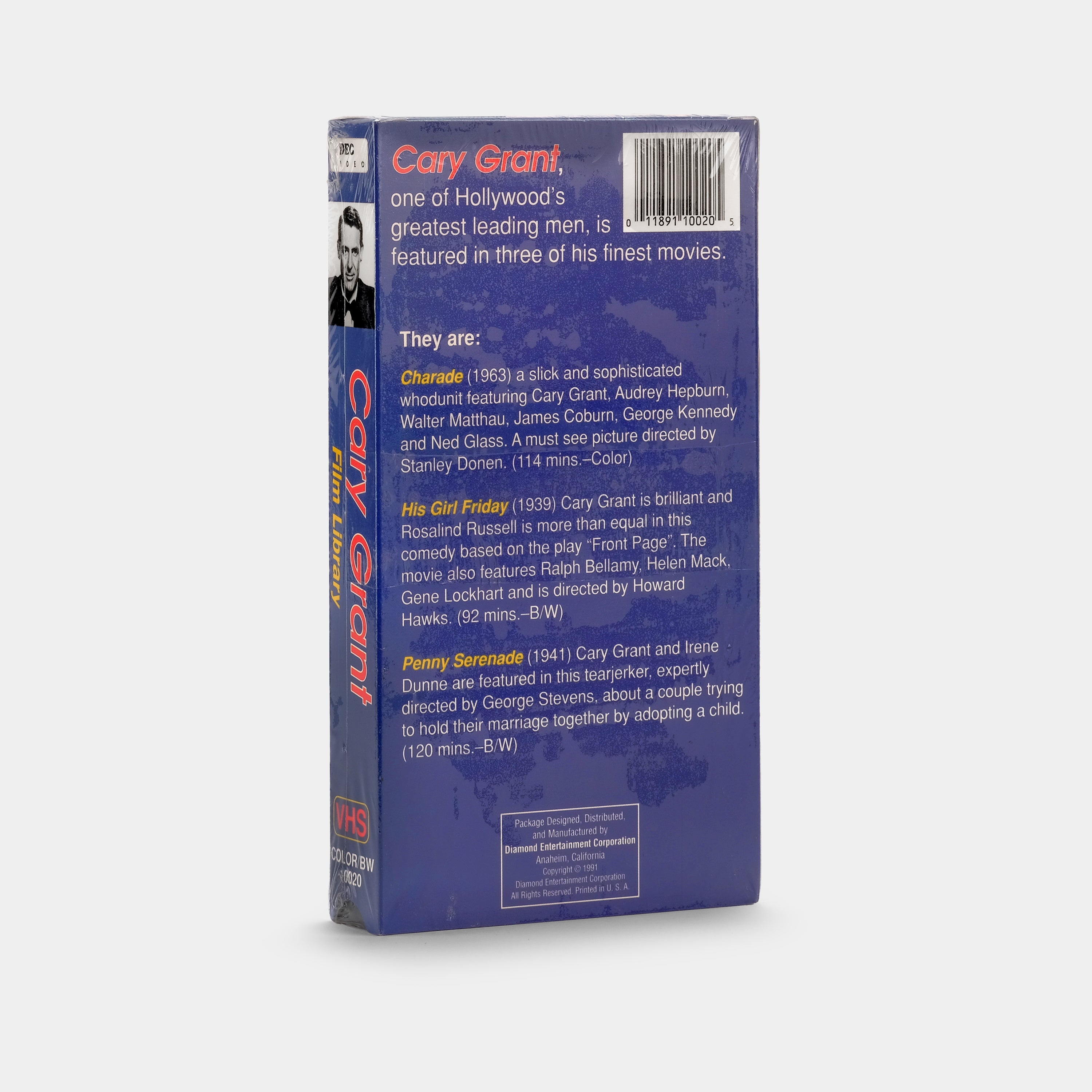 Cary Grant: Classic Film Collection (Sealed) VHS Tape - Perfect for Vintage Movie Collectors & Home Theater Enthusiasts