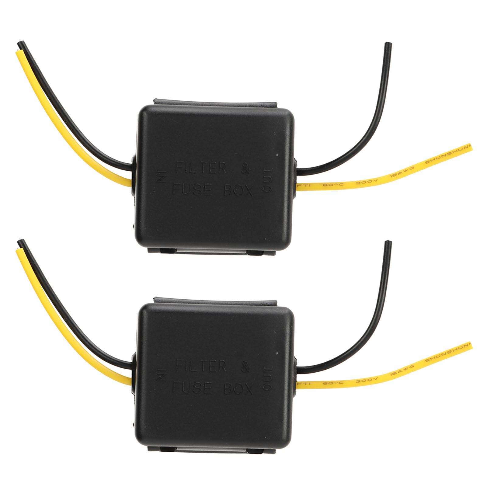 12V Stereo Power Supply Filter - 2 Pack Audio Noise Reduction Power Filter for Equalizers & Amplifiers - Improve Sound Quality for Home & Car Audio Systems