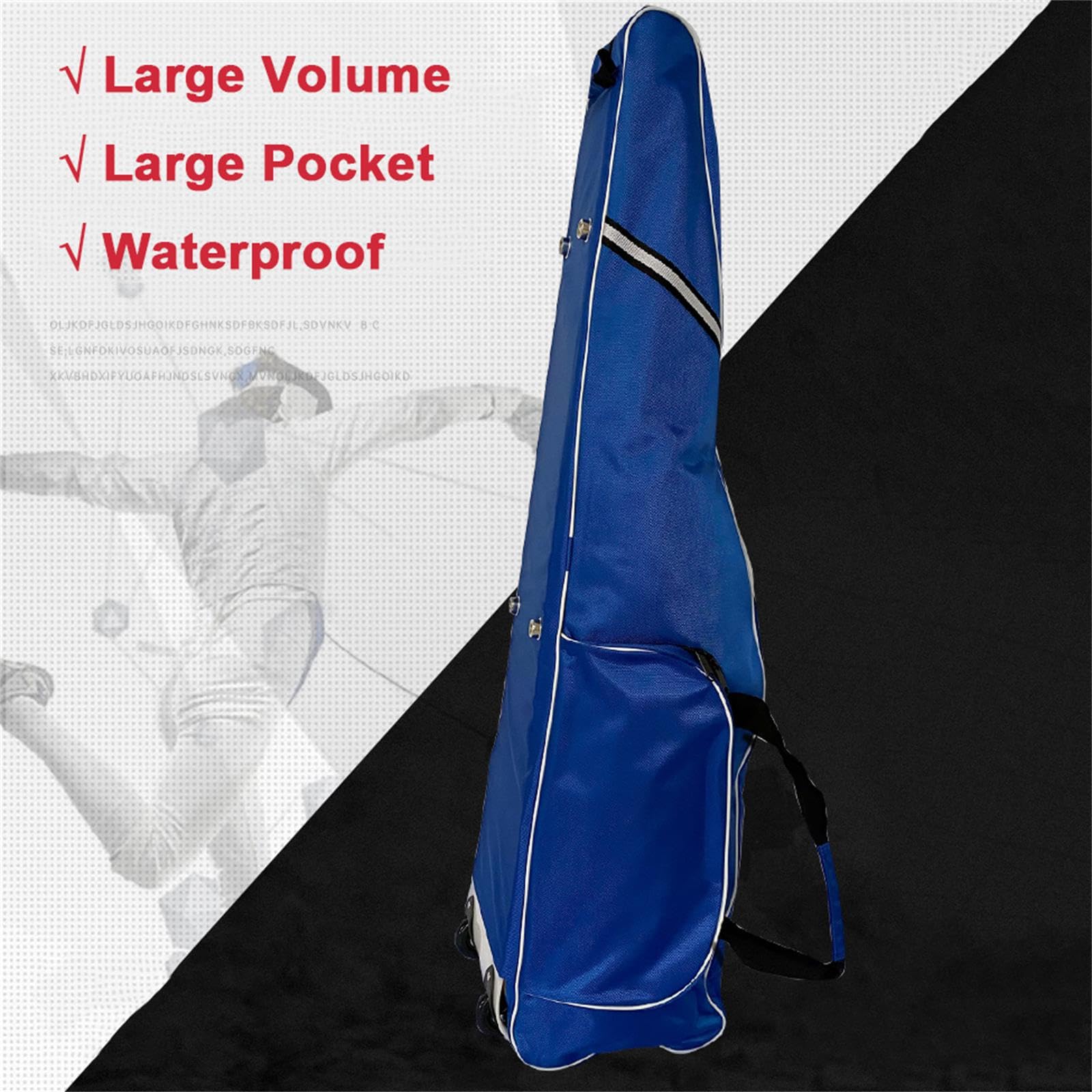 Lightweight Fencing Sword Bag with Wheels - Durable Waterproof Storage for Epee, Saber & Foil Equipment | Portable Roller Gear Bag for Fencing Practice, Competitions & Travel