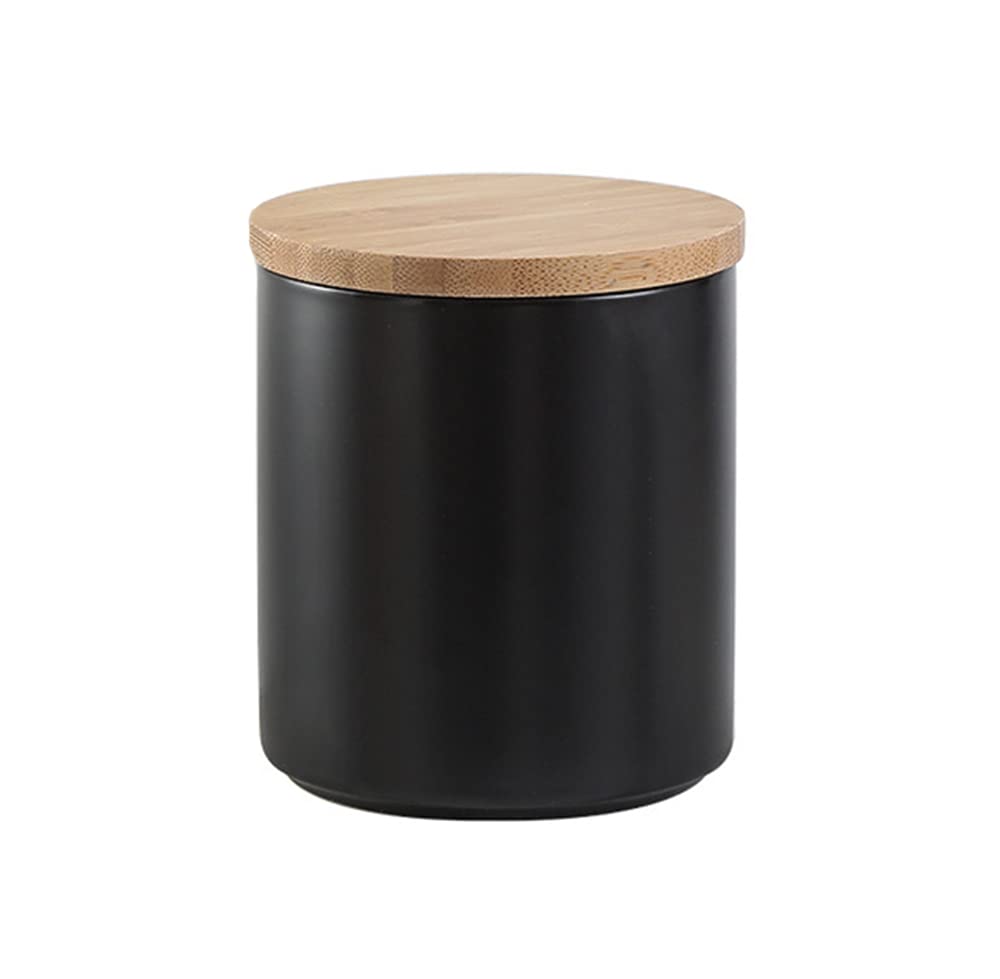 Pure Color Sugar Bowl with Wooden Seal Lid - Candy Dish & Storage Pot for Kitchen, Dining Table, and Party Decor