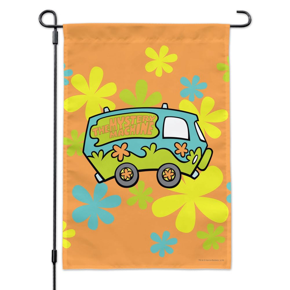 Scooby-Doo The Mystery Machine Garden Yard Flag - Vintage Cartoon Decor for Outdoor Patio, Lawn, and Yard - Perfect for Halloween, Birthday Parties, and Mystery-Themed Events