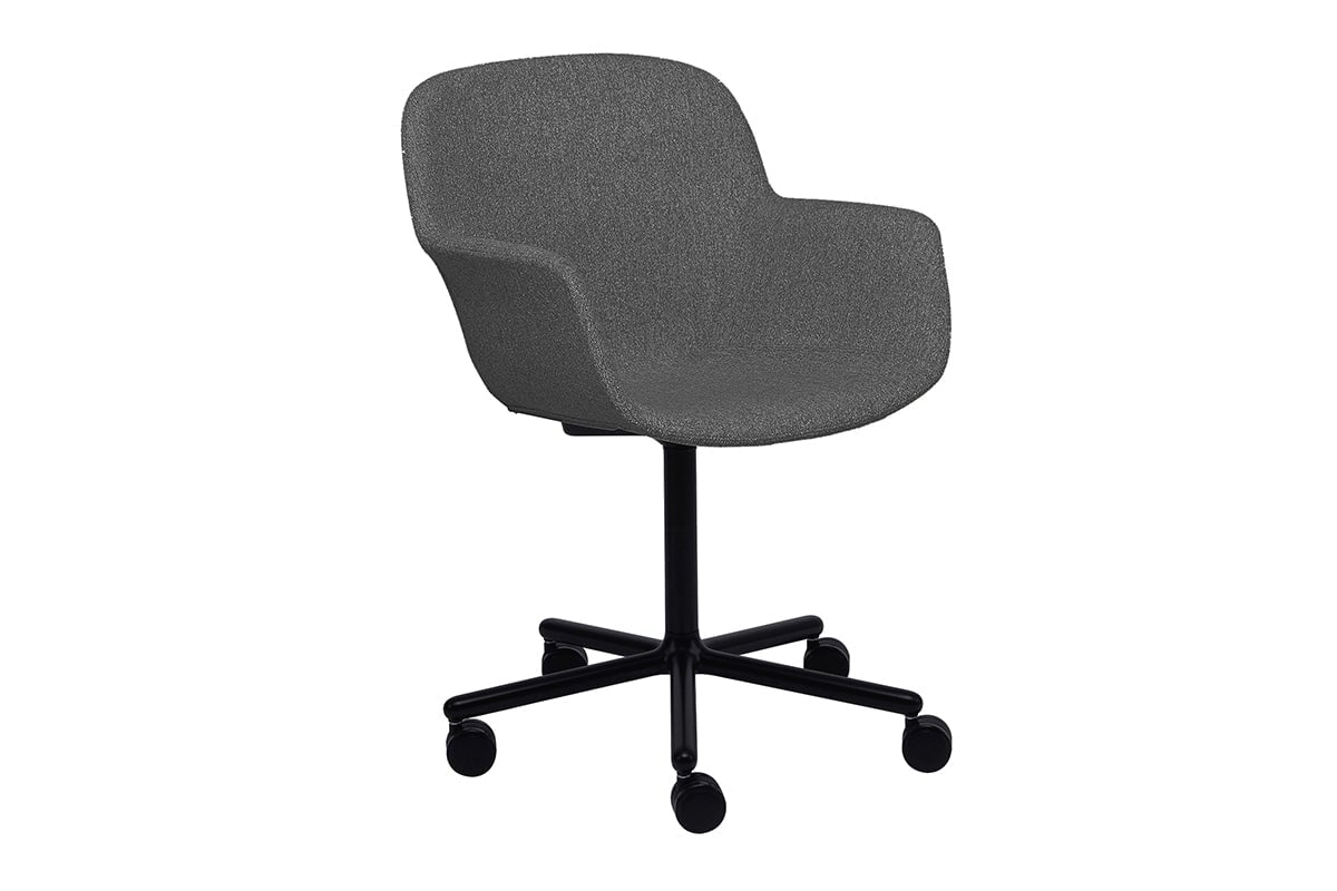 Tommy Tub Fabric Swivel Chair with Sturdy Base - Comfortable Modern Lounge Chair for Living Room, Bedroom, or Office