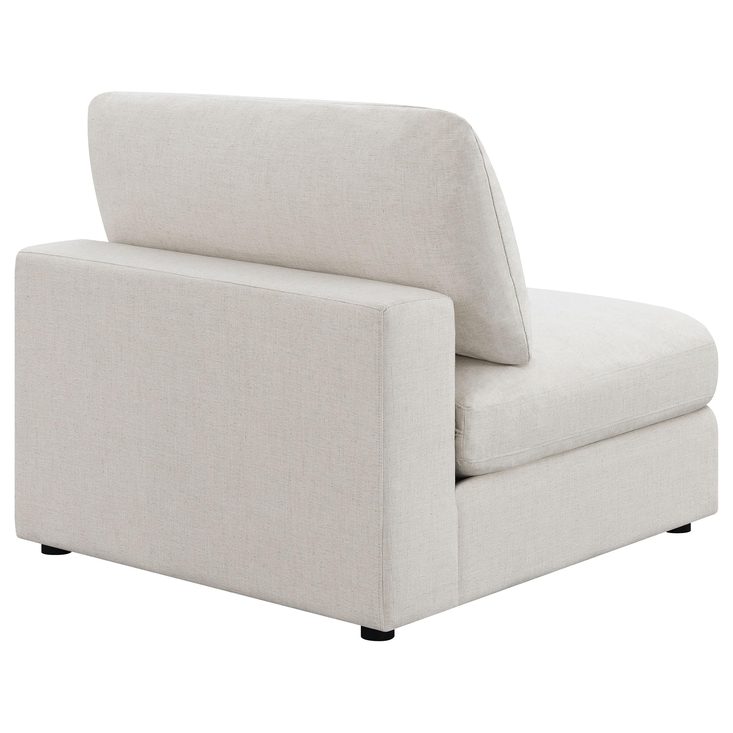 Coaster Home Furnishings Serene Upholstered Armless Chair in Beige - Perfect for Living Room, Bedroom or Office Accent Seating