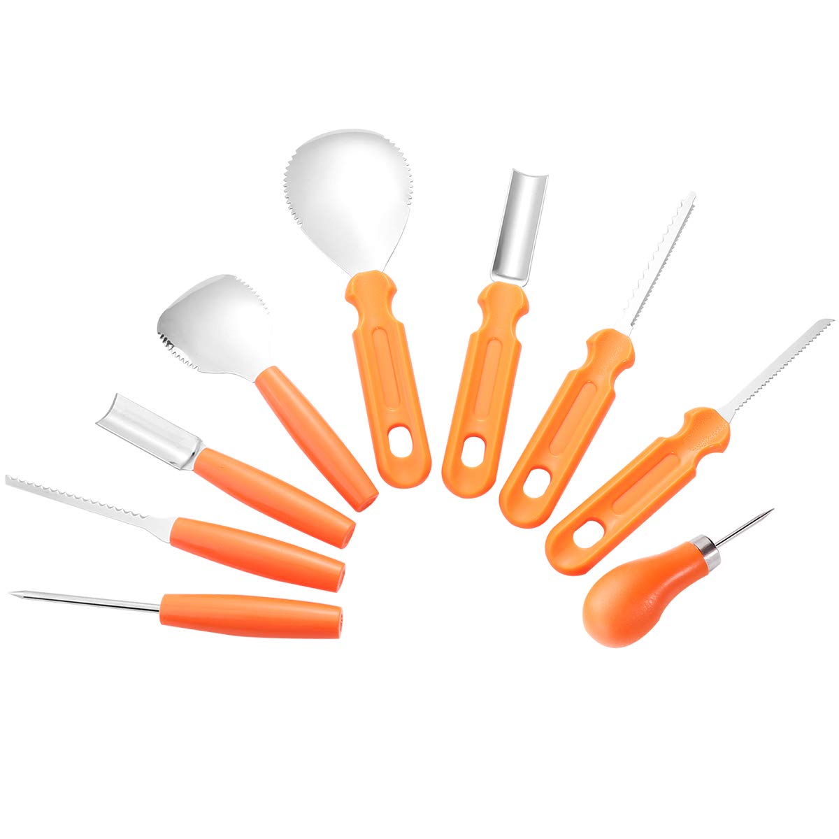 Professional Pumpkin Carving Kit - 9 Piece Halloween Pumpkin Sculpting Tools Set for Easy Carving | Perfect for Halloween Decorations, Party DIY Projects & Pumpkin Carving Contests