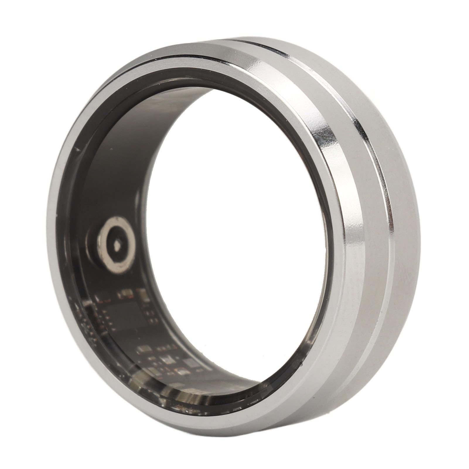 Smart Ring with Health & Sleep Monitoring, IP68 Waterproof Fitness Tracker, Step Counter & Photo Control - Silver (8) | Perfect for Workouts, Sleep Tracking & Daily Activity Monitoring