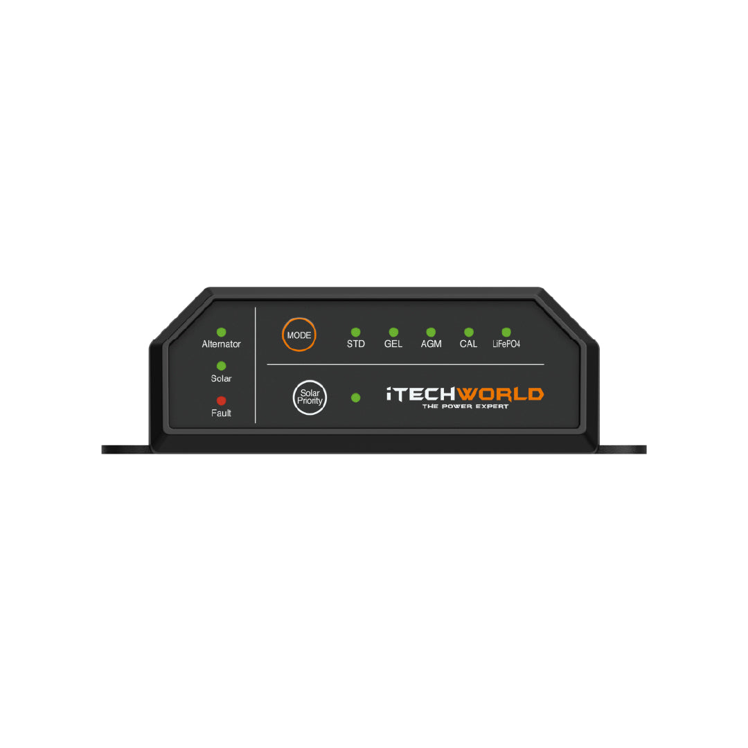 iTECHDCDC40 40A DC-DC & MPPT Battery Charger for 12V/24V Systems - Perfect for RVs, Boats, Solar Power & Off-Grid Applications