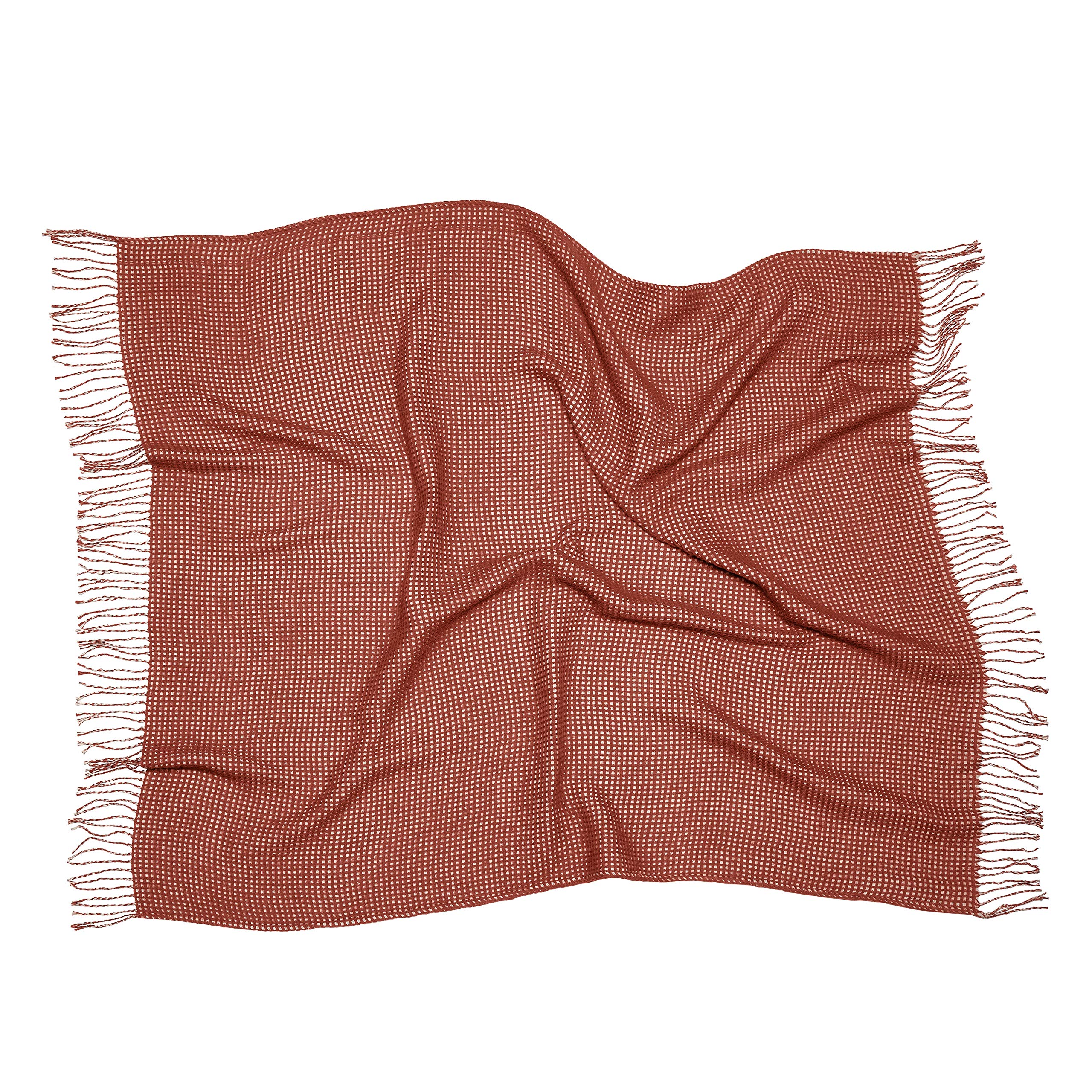 Classic Accessories 66x59 Inch Reversible Spice Indoor Outdoor Throw Blanket for Sofa, Bed, and Patio Use