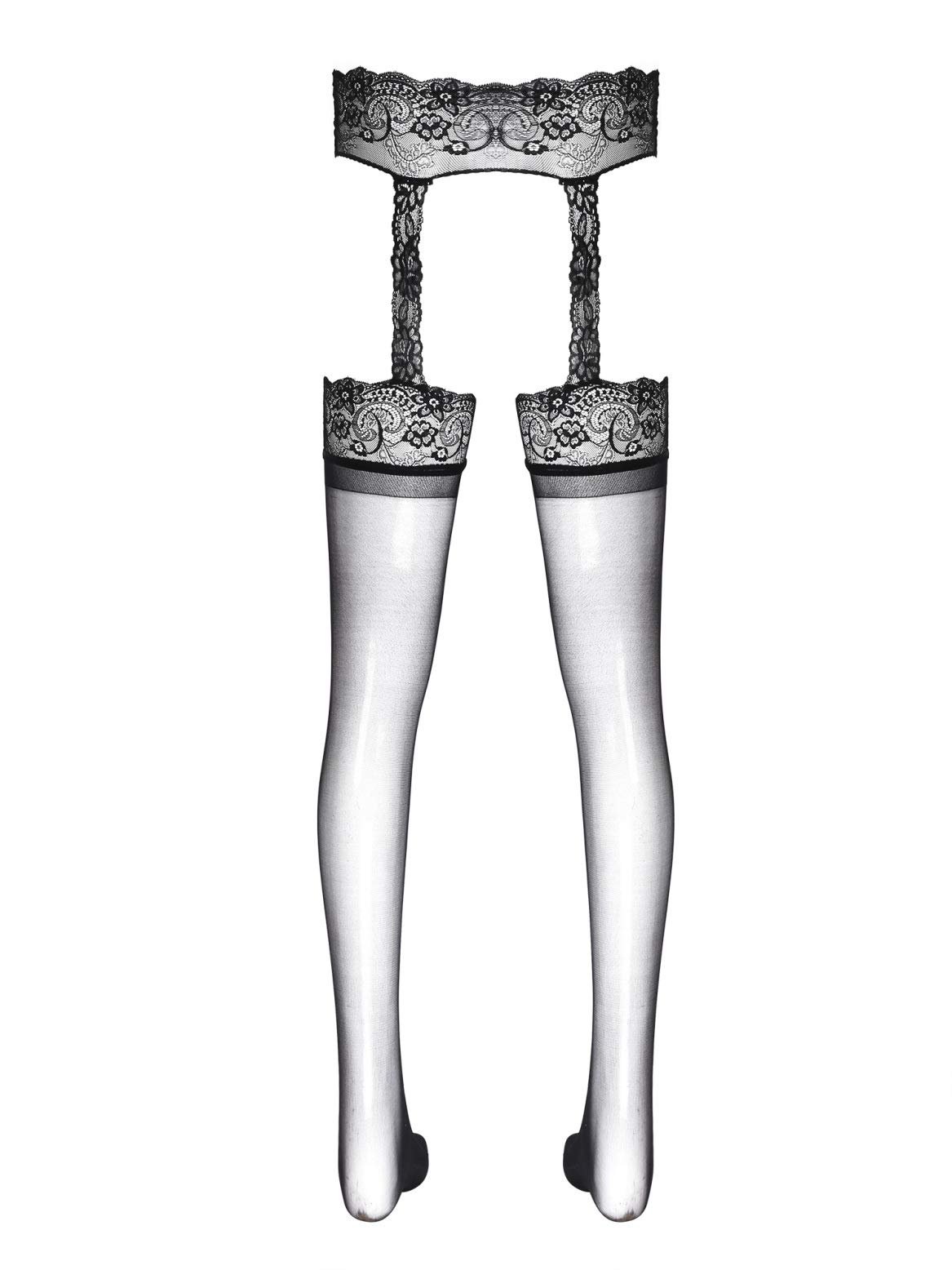 Sexy Fishnet Tights for Men - Thigh High Stockings with Suspenders & Garter Belt | Perfect for Crossdressing, Cosplay & Sensual Nights