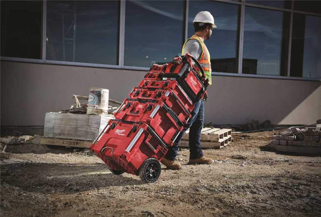 Milwaukee 48-22-8425 PACKOUT Large Tool Box (2-Pack) - Durable Storage for Construction Tools & Equipment - Perfect for Job Sites, Workshops & Professional Contractors