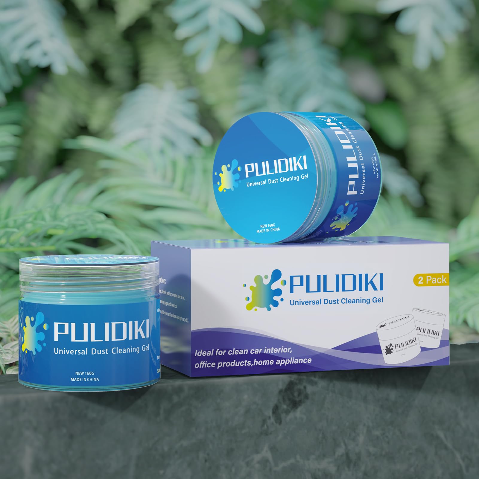 PULIDIKI Car Cleaning Gel & Putty 2-Pack - Pink & Blue for Auto Detailing