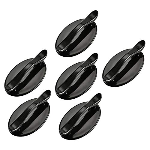 Baoblaze 6-Pack Self-Adhesive Drawer Knobs - Black Cabinet Pull Handles for Kitchen, Bathroom & Furniture | Easy Push-Pull Helper for Drawers, Windows & Doors | No Drill Installation for Quick Home Upgrade