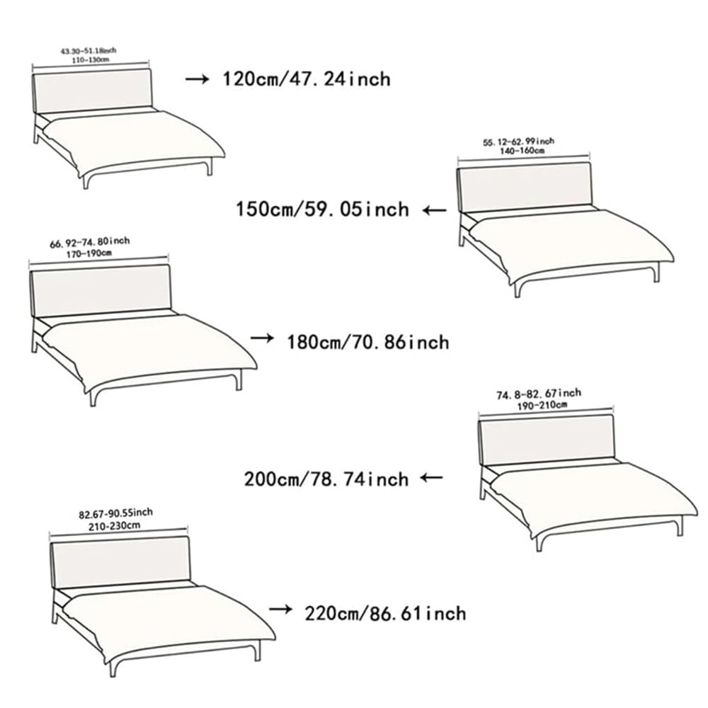 Velvet Bed Headboard Slipcover with Side Storage Pockets - Queen/Full/Twin/Cal King Size - Quilted Thickened Dustproof Headboard Protector Cover (Silver Grey, 200cm) - Perfect for Bedroom Decor & Dust Protection