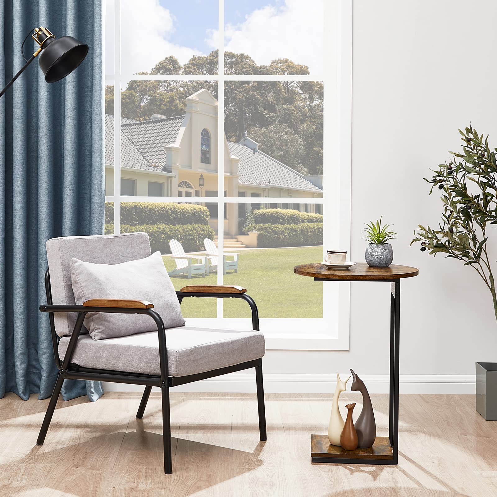 WOHOMO C-Shaped Side Table - 25.6