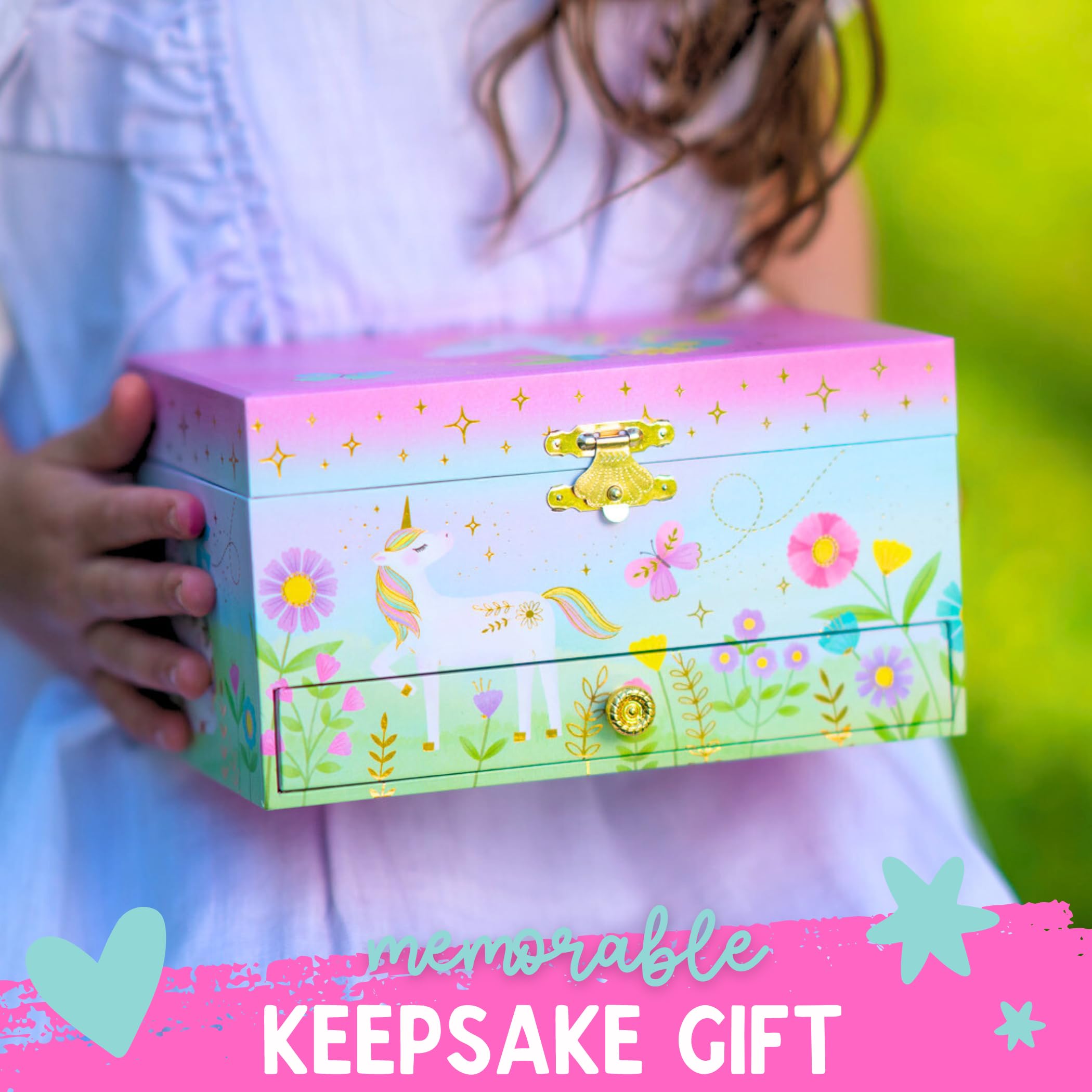 Musical Unicorn Jewelry Box for Girls with Mirror - Best Gift for 4-6 Year Old Girls | Perfect for Birthday, Christmas & Room Decor