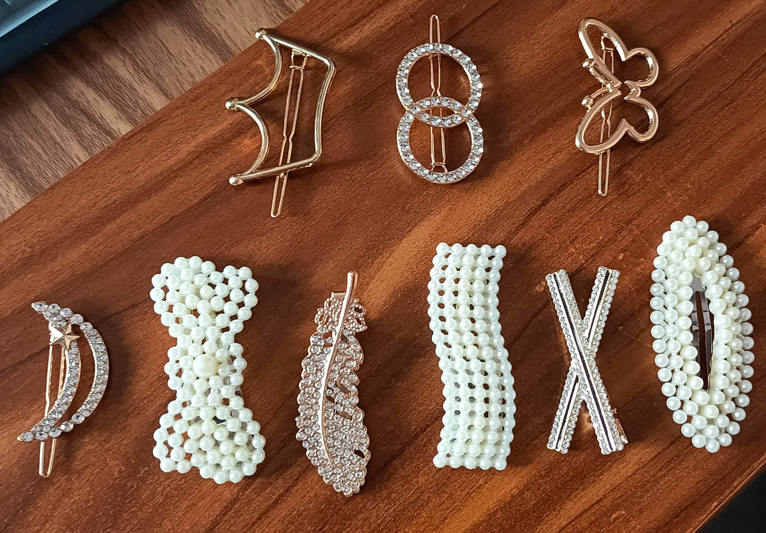 Unicorn Hair Clips for Girls - 10+1 Pack Metal & Plastic Hair Barrettes with Pearl Accents - Cute Hair Accessories for Kids, Toddlers & Babies - Perfect for School, Parties & Everyday Styling