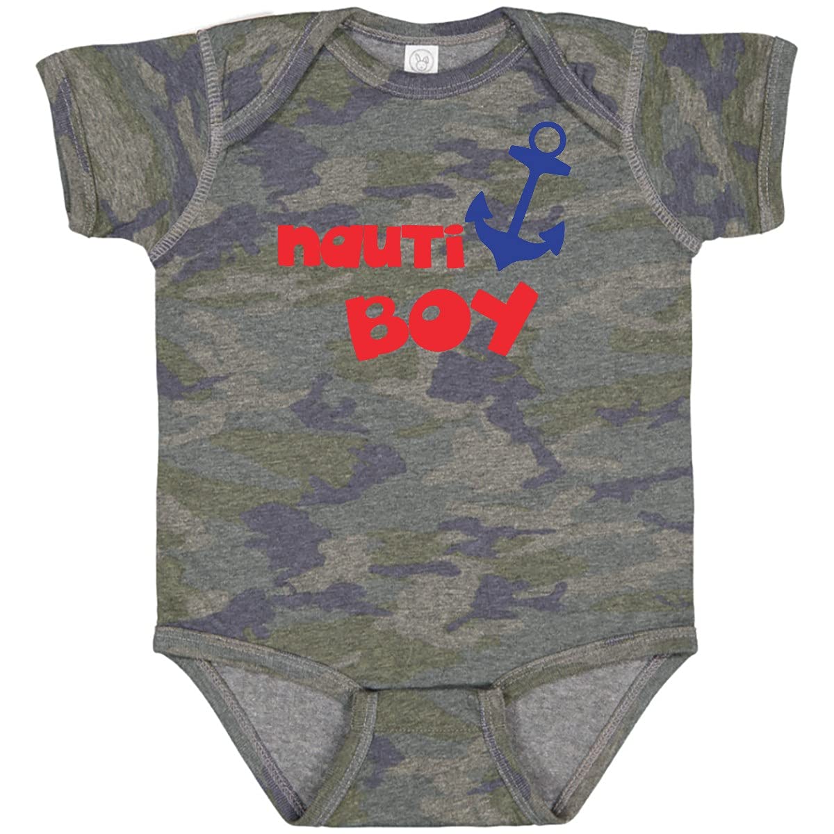 Inktastic Nauti Boy Baby Bodysuit - Cute Sailor & Boat Anchor Design - Nautical Themed Outfit for Boys & Girls - Perfect for Beach Trips, Sailing Adventures & Photo Shoots