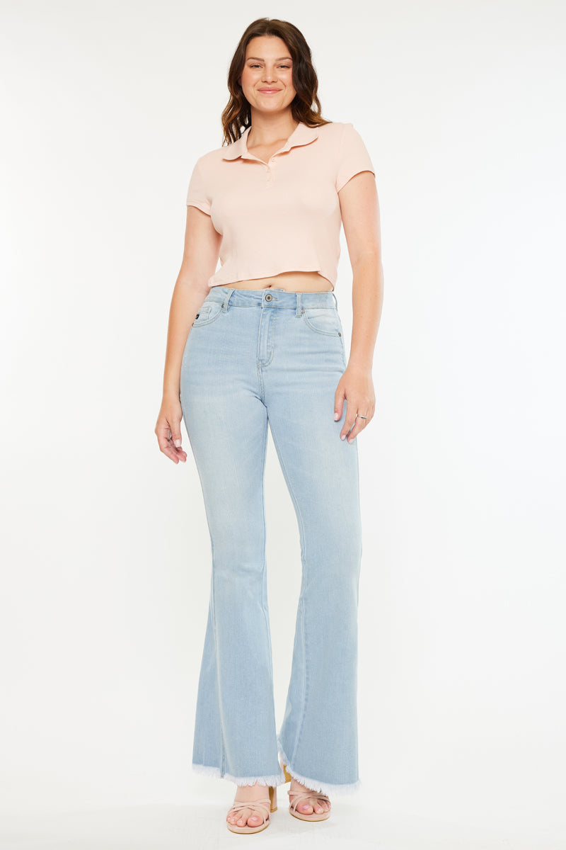 Annika High Rise Flare Jeans for Women - Curvy Fit Stretch Denim Pants, Bootcut & Comfortable for Everyday Wear | Perfect for Work, Date Night & Casual Outings