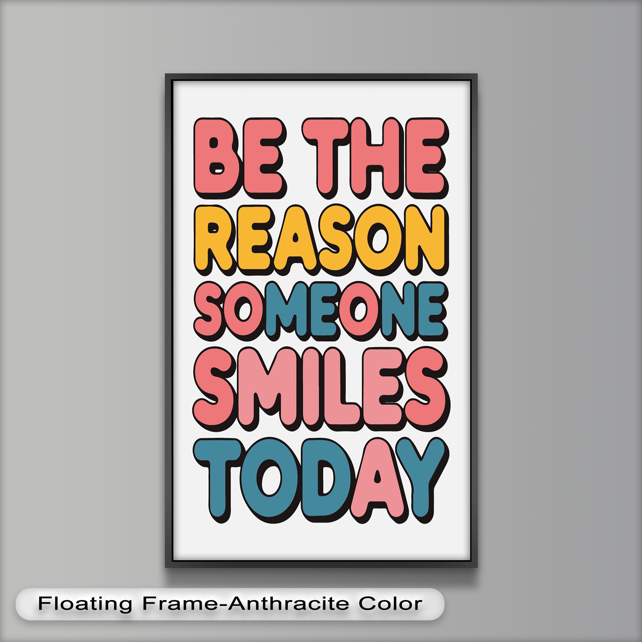 Be the Reason Someone Smiles - Handmade Oil Painting Wall Art for Living Room, Bedroom & Office Decor | Unique Gift Idea for Home & Holidays