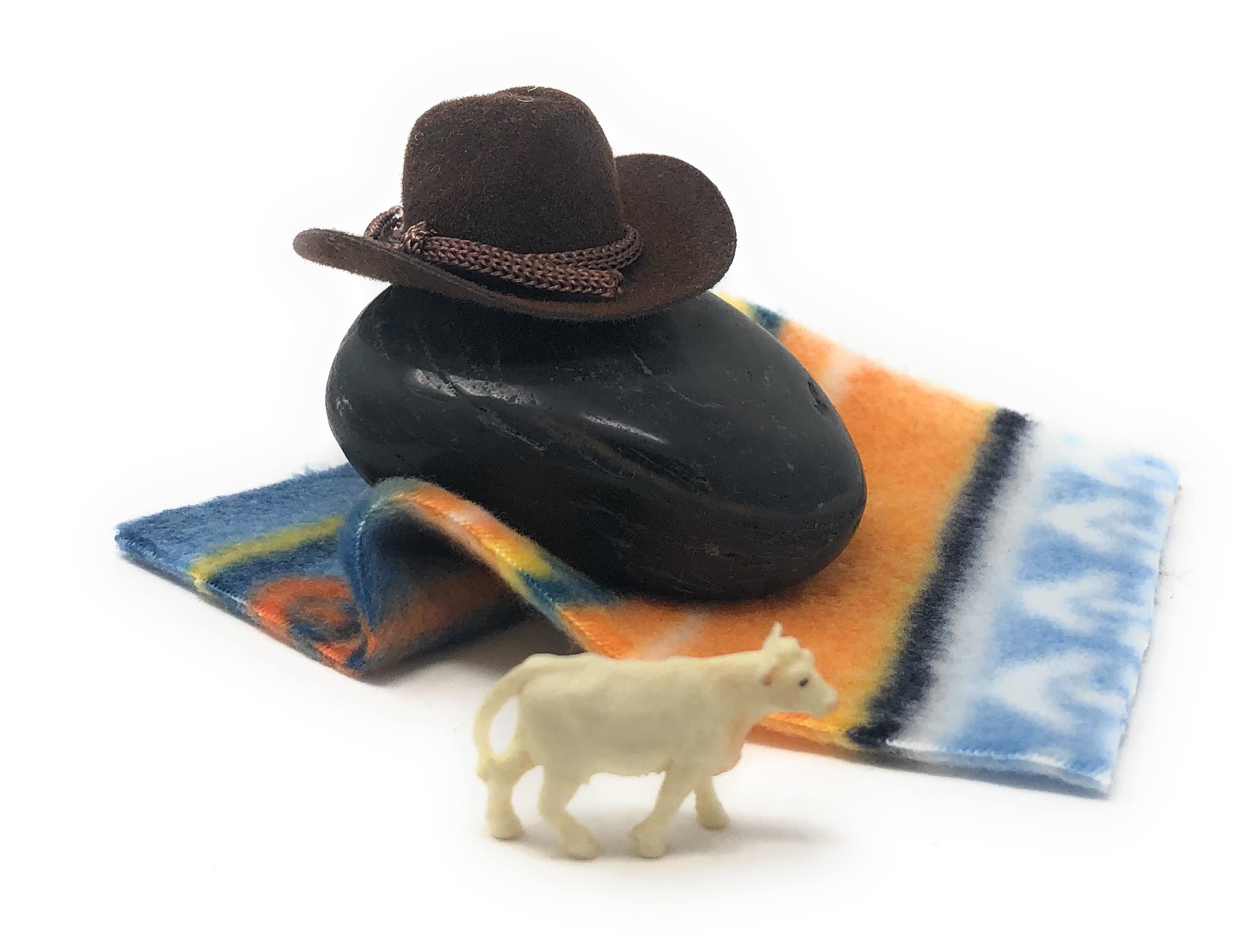 Funny Cowboy Rock Pet with Adoption Certificate - Novelty Gag Gift for Office Desk Decor | Perfect for Prank Gifts, White Elephant Parties & Cowboy-Themed Decorations