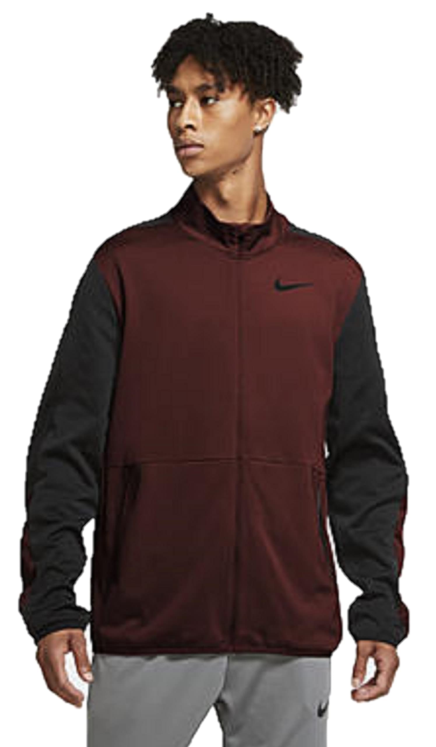 Nike Men's Fitness Workout Track Jacket - Lightweight Running Hoodie for Gym Training & Outdoor Sports