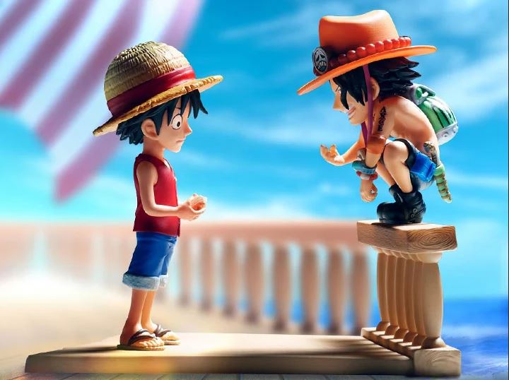 Bandai One Piece Banpresto WCF Log Stories Monkey D Luffy & Portgas D Ace Anime Action Figure - Perfect for Anime Collectors, Display & Gift Giving