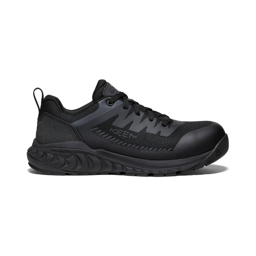 Men's Arvada ESD Work Sneaker with Carbon Toe - Black/Black | Slip-Resistant Safety Shoes for Electricians & Warehouse Workers