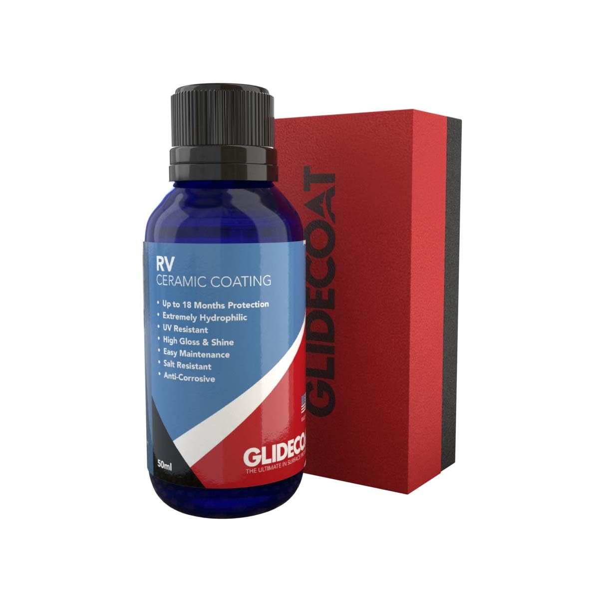 Glidecoat RV Ceramic Coating (50ml) - 9H Nano Ceramic Coating for RVs, Boats, Cars & Aircraft - Long-Lasting Protection Better Than Wax - Waterproof UV-Resistant Paint Sealant - Perfect for Road Trips, Off-Roading & Marine Use