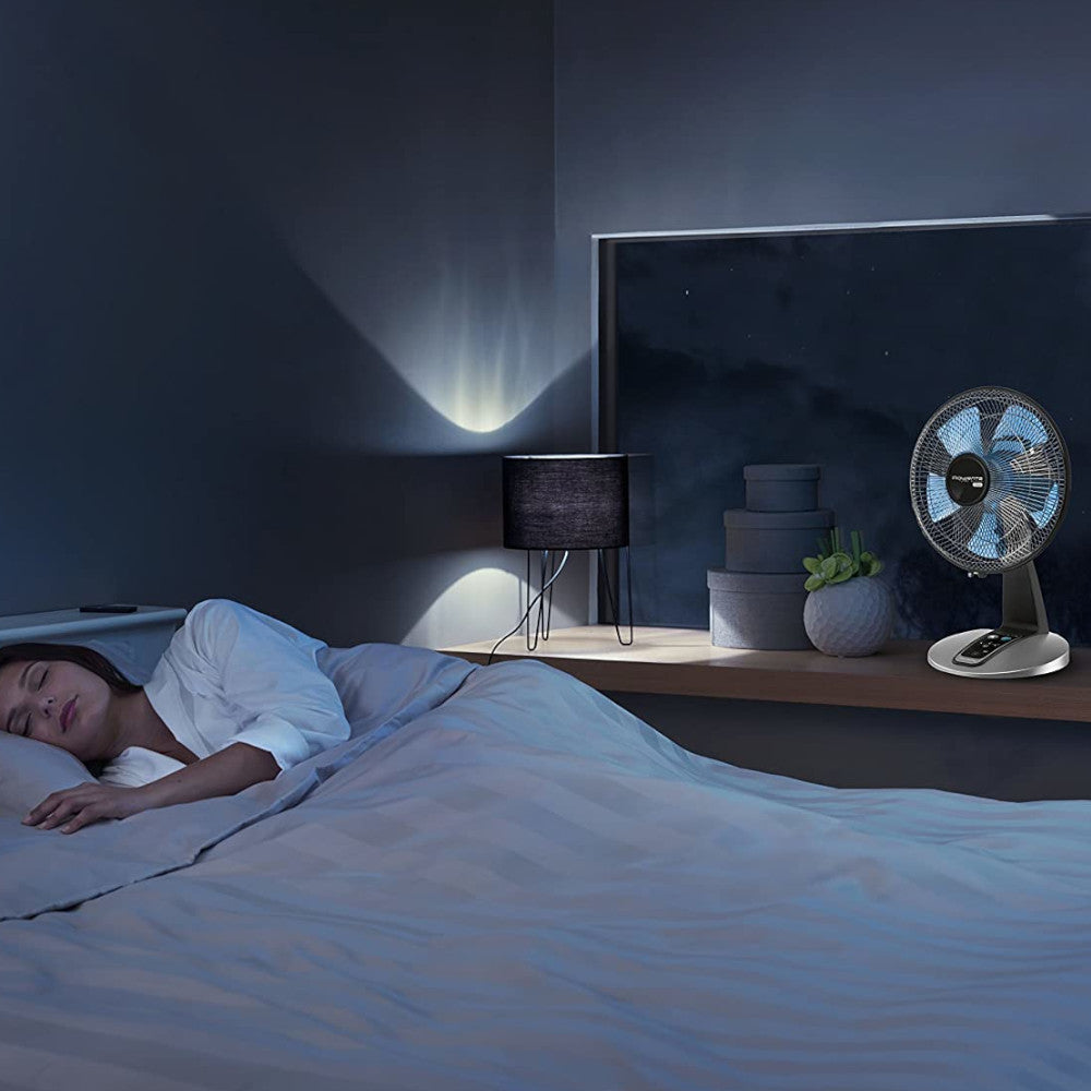 ROWENTA VU2660U2 12-inch Turbo Silence Extreme Table Top Fan - Ultra Quiet Cooling for Home, Office & Bedroom
