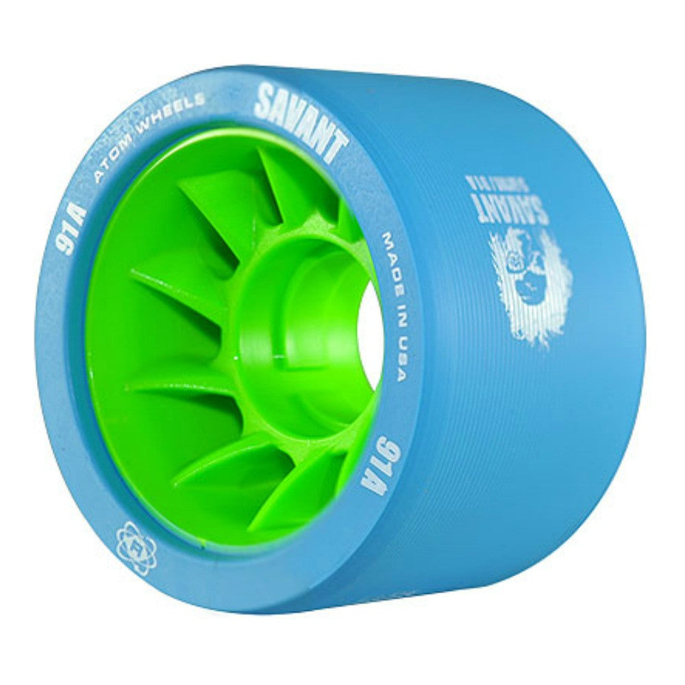 Atom Savant 59mm Quad Wheels 4-Pack - High-Performance Skateboard Wheels for Smooth Riding & Tricks - Perfect for Street Skating, Park Riding & Cruising