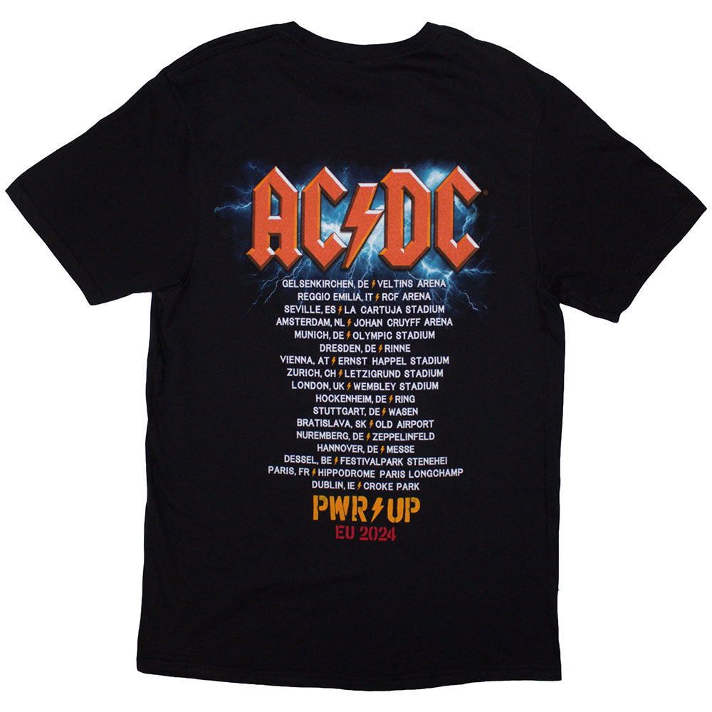 AC/DC Official Band T-Shirt | Guitar EU Tour 2024 Merch | Rock Music Concert Tee for Fans & Collectors