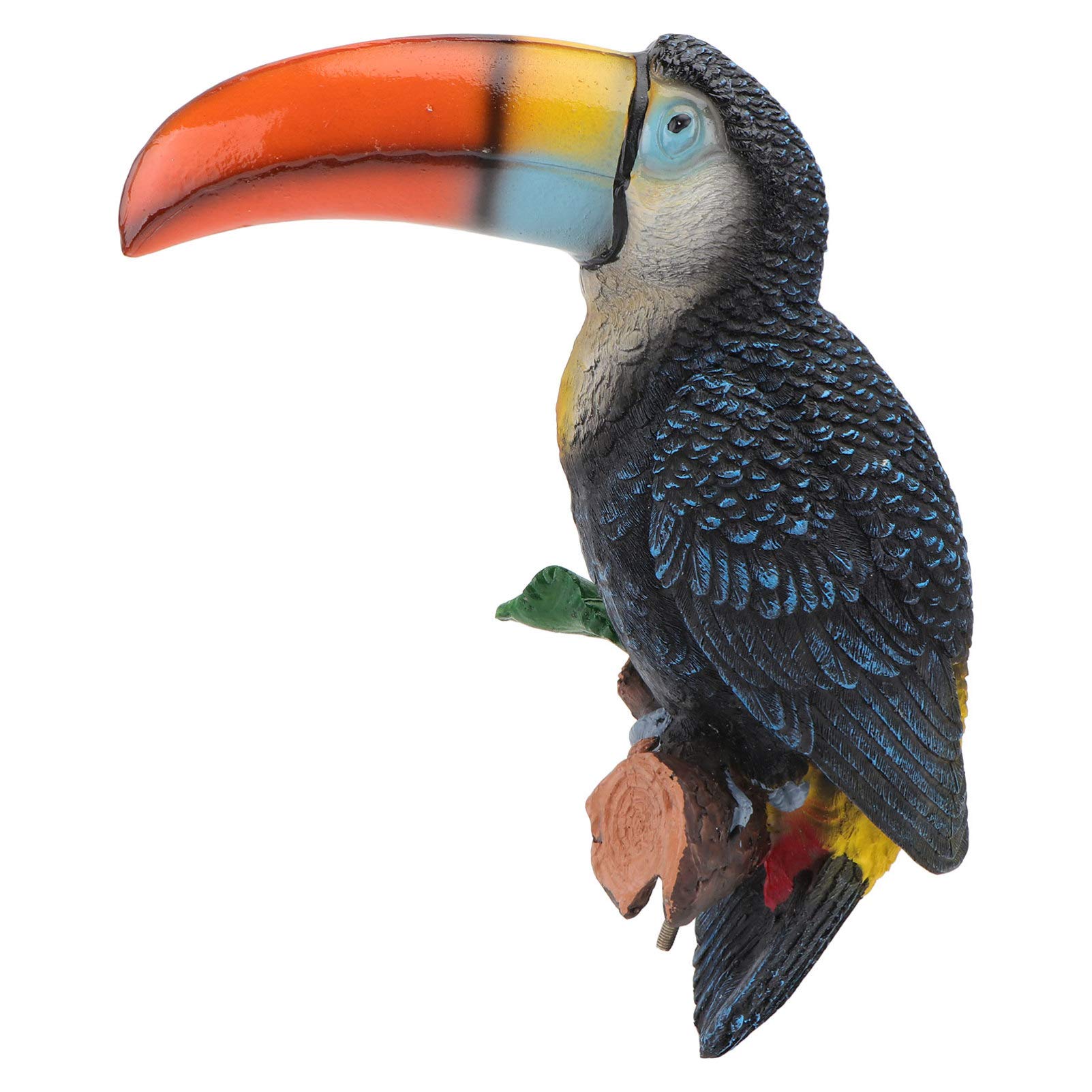 DOITOOL Large Resin Parrot Garden Sculpture - Big Mouth Parrot Ornament for Outdoor Decor, Bird-Themed Yard Art, and Tropical Backyard Scene Decoration | Perfect for Patio, Lawn, and Garden Landscaping