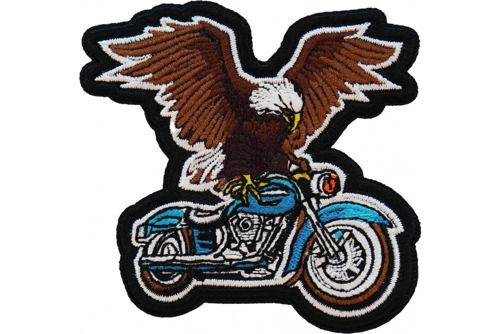 Eagle Biker Patch - Premium Embroidered Motorcycle Patches for Jackets & Vests - Perfect for Biker Clubs, Harley Davidson Riders & Customization