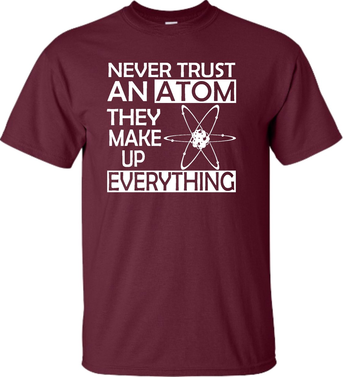 Funny Science Atom Joke T-Shirt for Youth - Cool Physics Humor Tee for Students, Teachers & Nerds - Perfect for School, Lab & Science Lovers