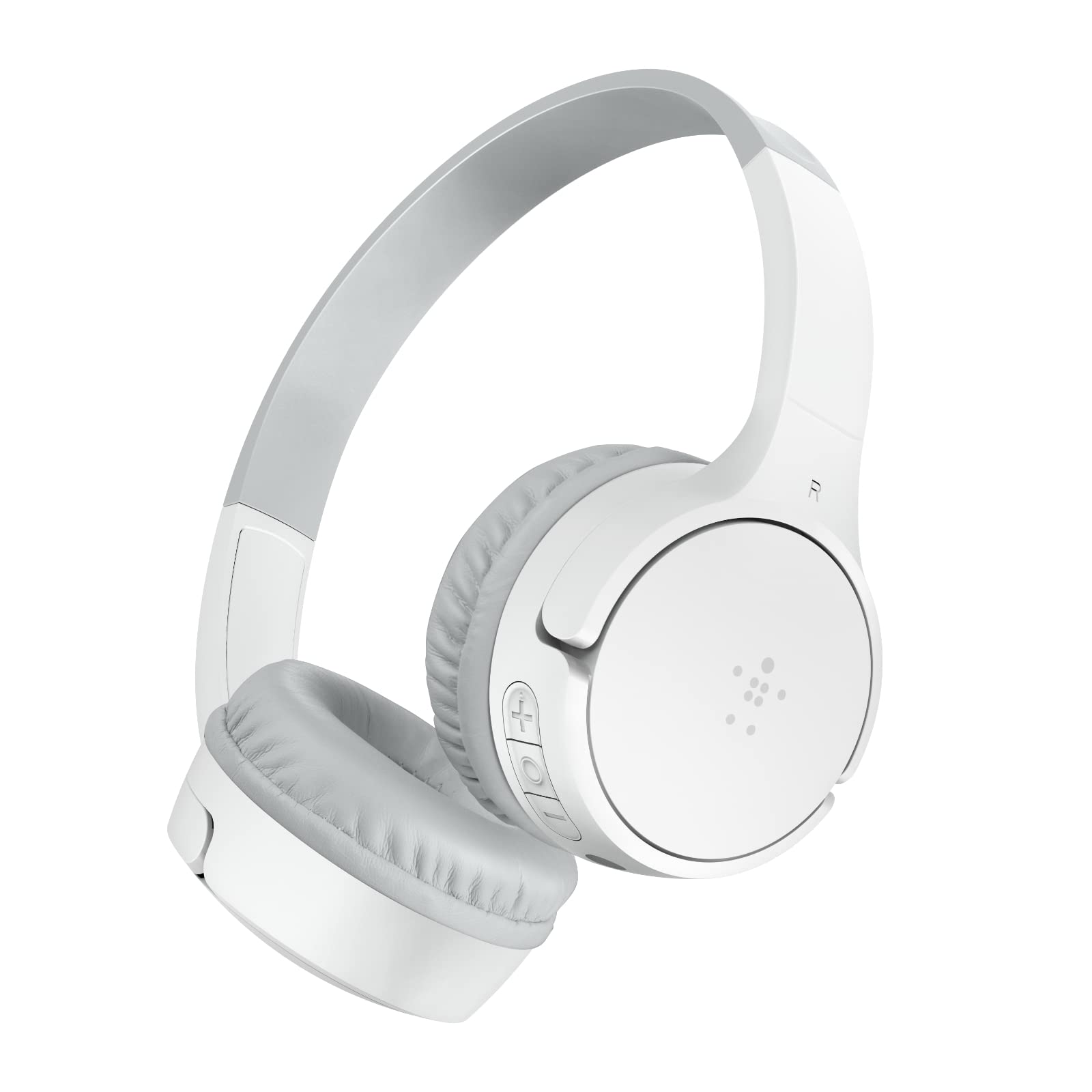 Belkin SoundForm Mini Kids Wireless Headphones with Built-in Microphone - Comfortable Bluetooth Headset for Boys & Girls, Compatible with iPhone, iPad, Galaxy - Ideal for Online Learning, School, Travel & Gaming (White)
