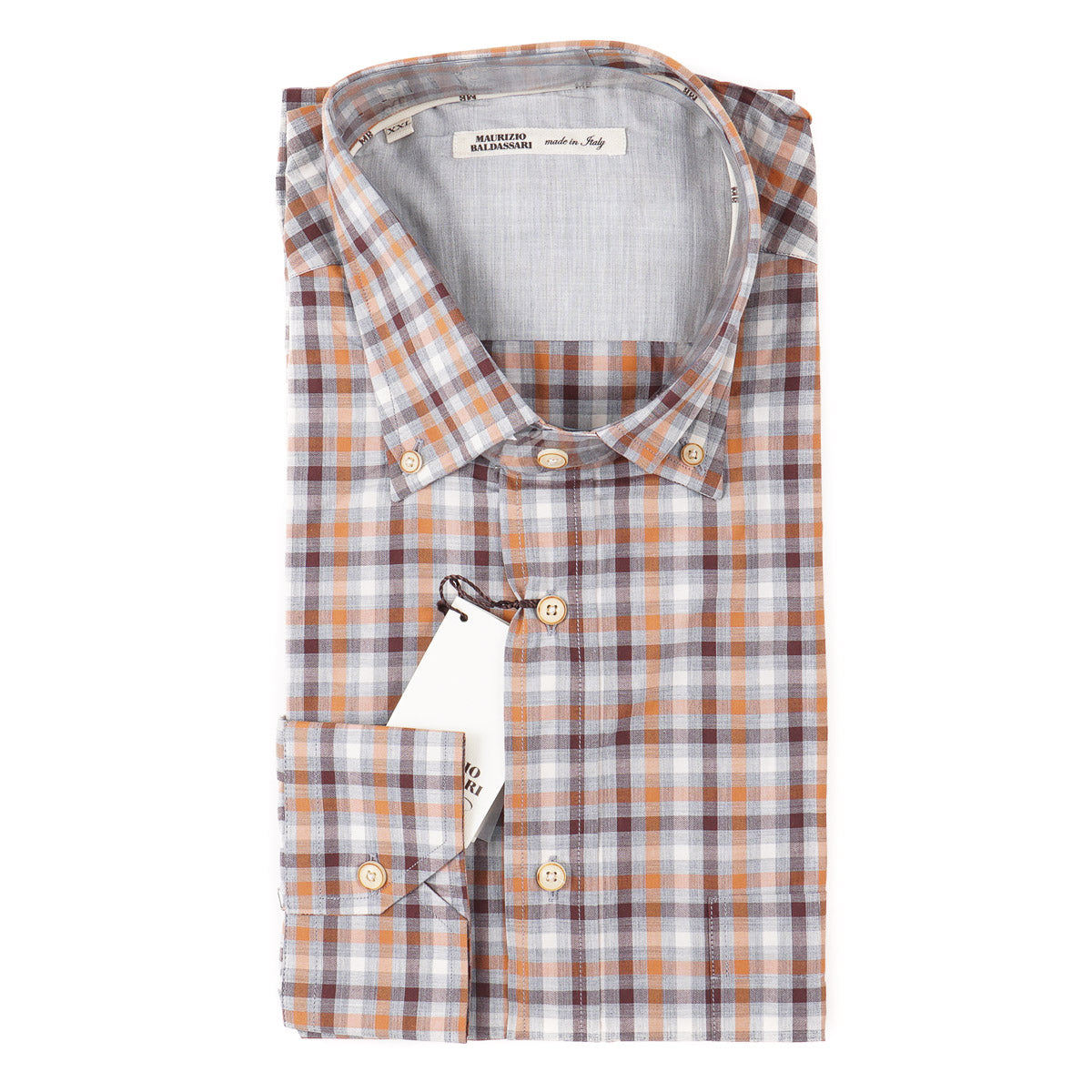 Premium Maurizio Baldassari Extrafine Cotton Dress Shirt for Men - Slim Fit Business Casual & Formal Wear - Office, Wedding & Special Occasion Attire