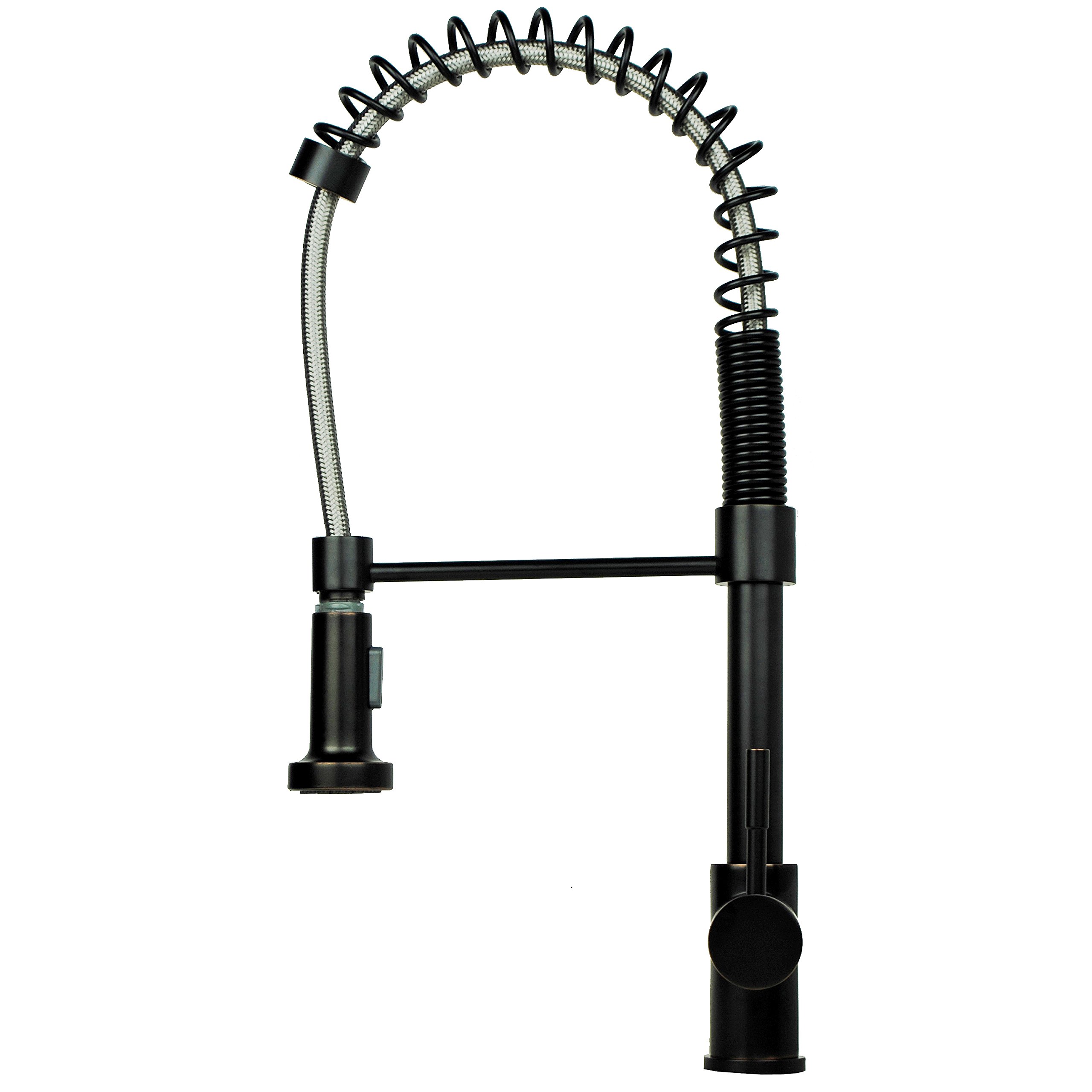 Laguna Brass 1131TB 21-Inch Single Handle Pull-Down Kitchen Faucet with Soaper Dispenser - Oil Rubbed Bronze Finish for Modern Farmhouse & Rustic Kitchens