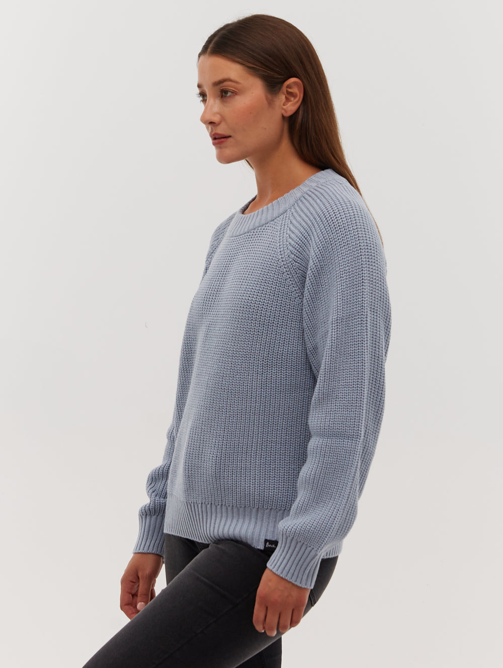 Georgiana Raglan Crew Neck Sweater for Women - Soft Cotton Knit Pullover Top for Casual Wear & Fall Outfits | Perfect for Work, Dates & Weekend Comfort