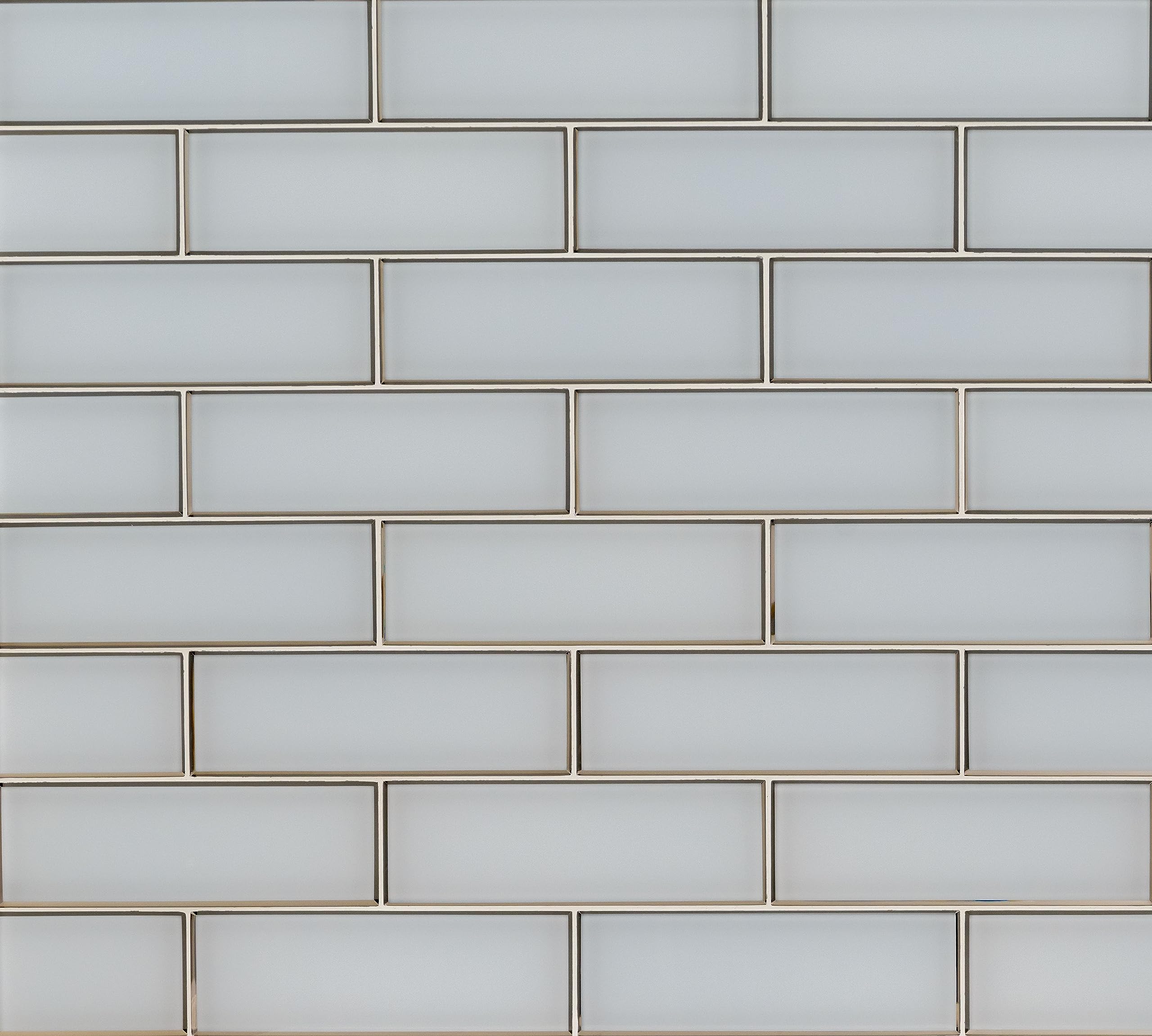 MSI Ice Bevel 4x12 Inch White Beveled Glass Subway Tile - Kitchen Backsplash, Bathroom & Shower Wall Tile - Cool White Mosaic for Modern Home Decor (Perfect for Kitchen Renovation, Bathroom Upgrade & Spa-like Shower Design)